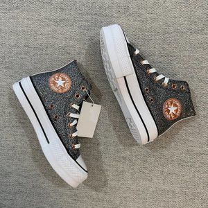 CONVERSE Chuck Taylor All Star Lift Metallic Glitter Sneaker Size 6.5 NEW